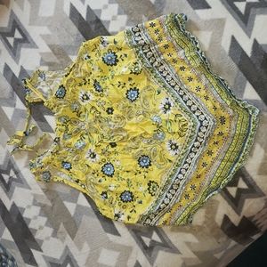 Yellow Floral Summer Top